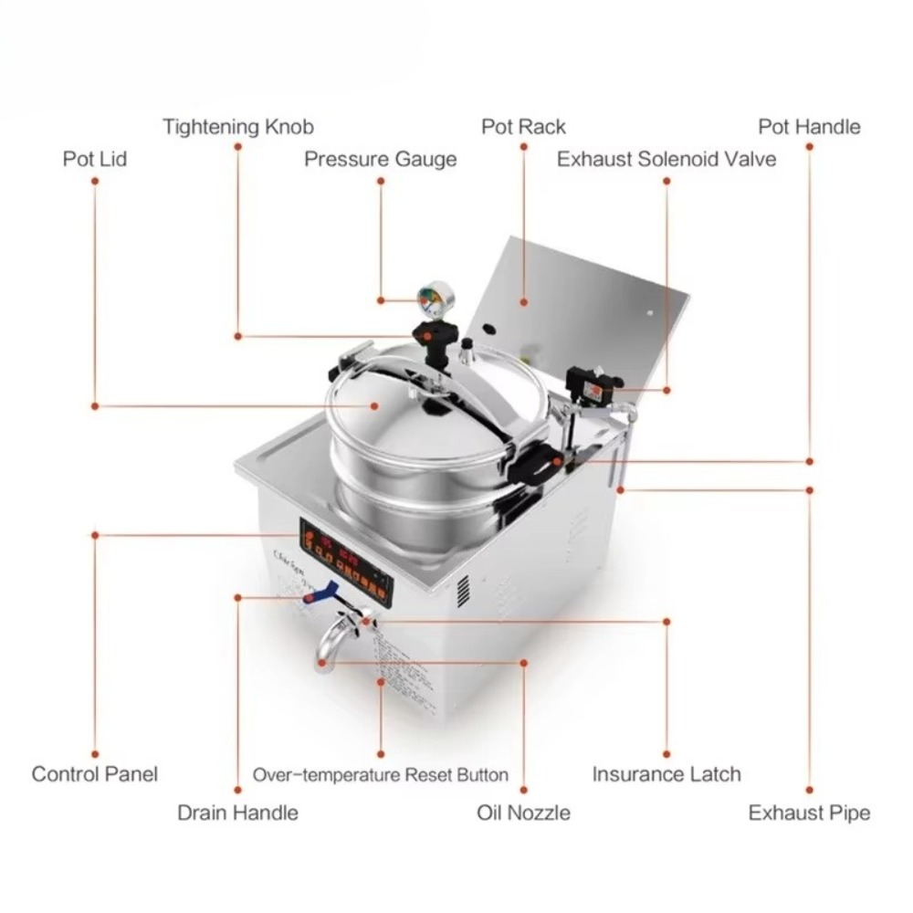 Air Fryer - Endüstriyel Sürekli Vakumlu Fritöz Yağsız Elektrikli
