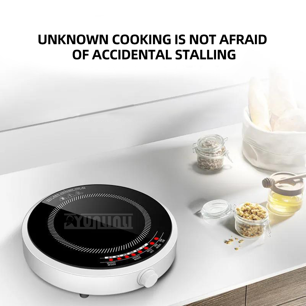 Induction Cooktop Portable - Yuvarlak Akıllı İndüksiyon Ocak Ev 2200