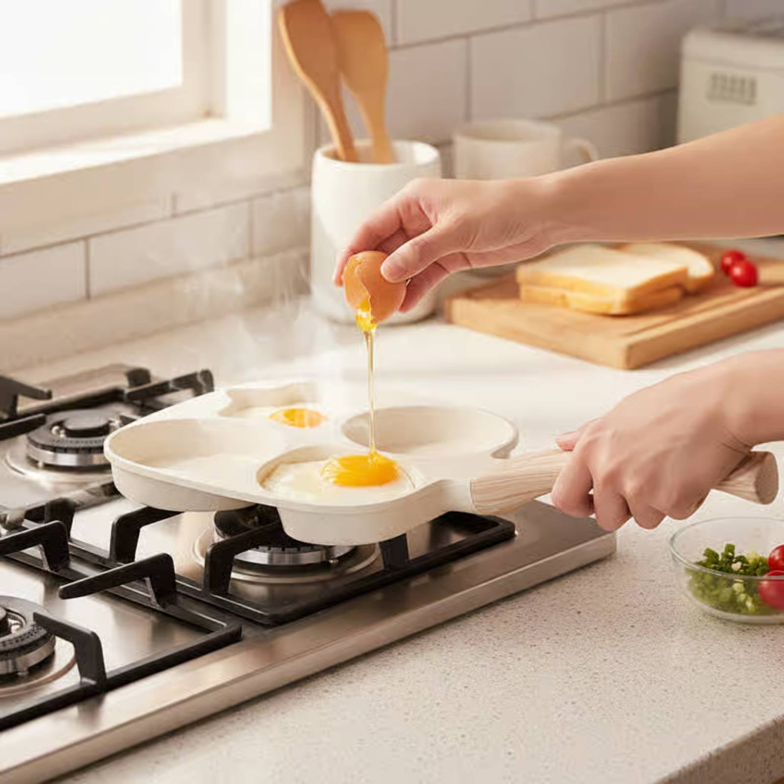 Induction Cooker - Yapışmaz Kahvaltılık Tavası Uzun Ömürlü 4