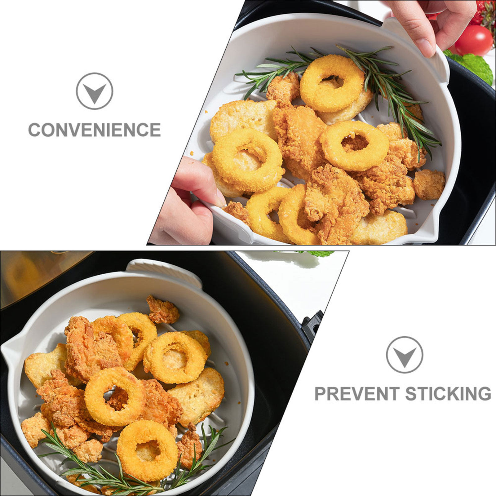 Air Fryer - Ev Tipi Silikon Air Fryer Pişirme
