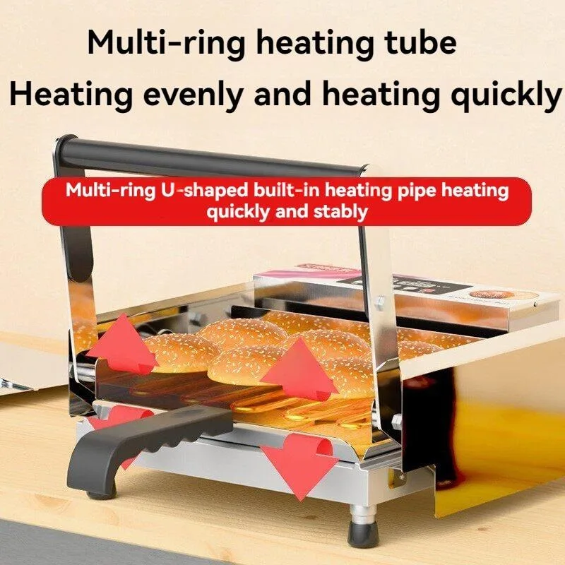 Toaster - Ticari Çift Katmanlı Otomatik Burger Izgarası,