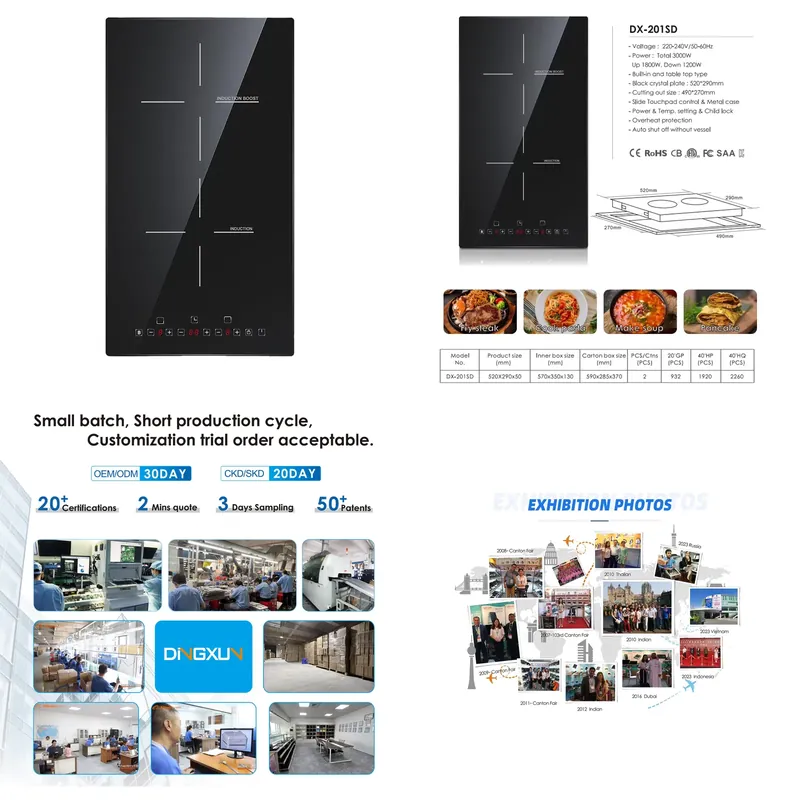 Induction Cooker - Yüksek Verimli 2'li Elektrikli İndüksiyon Ocak