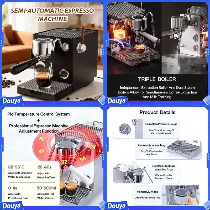 Coffee Maker - CAFOVO E120 Yarı Otomatik Espresso Makinesi