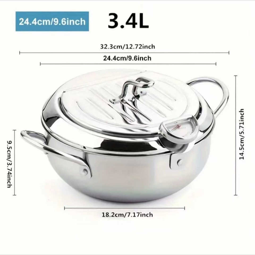 Induction Cooker - Paslanmaz Çelik Kapaklı Tava, Sıcaklık Kontrolü