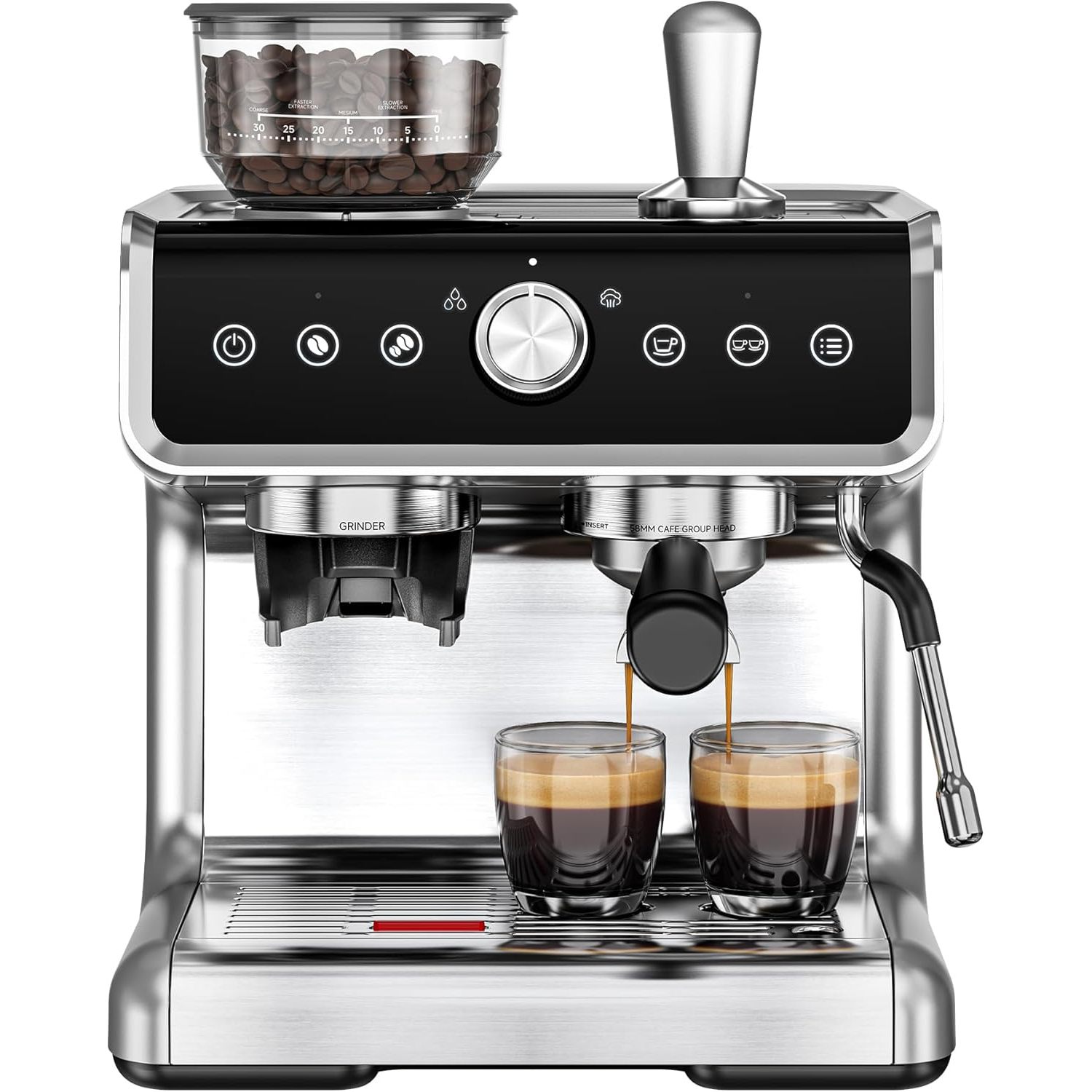 Coffee Maker - EUHOMY Elektrikli Espresso Makinesi, Öğütücülü, 20