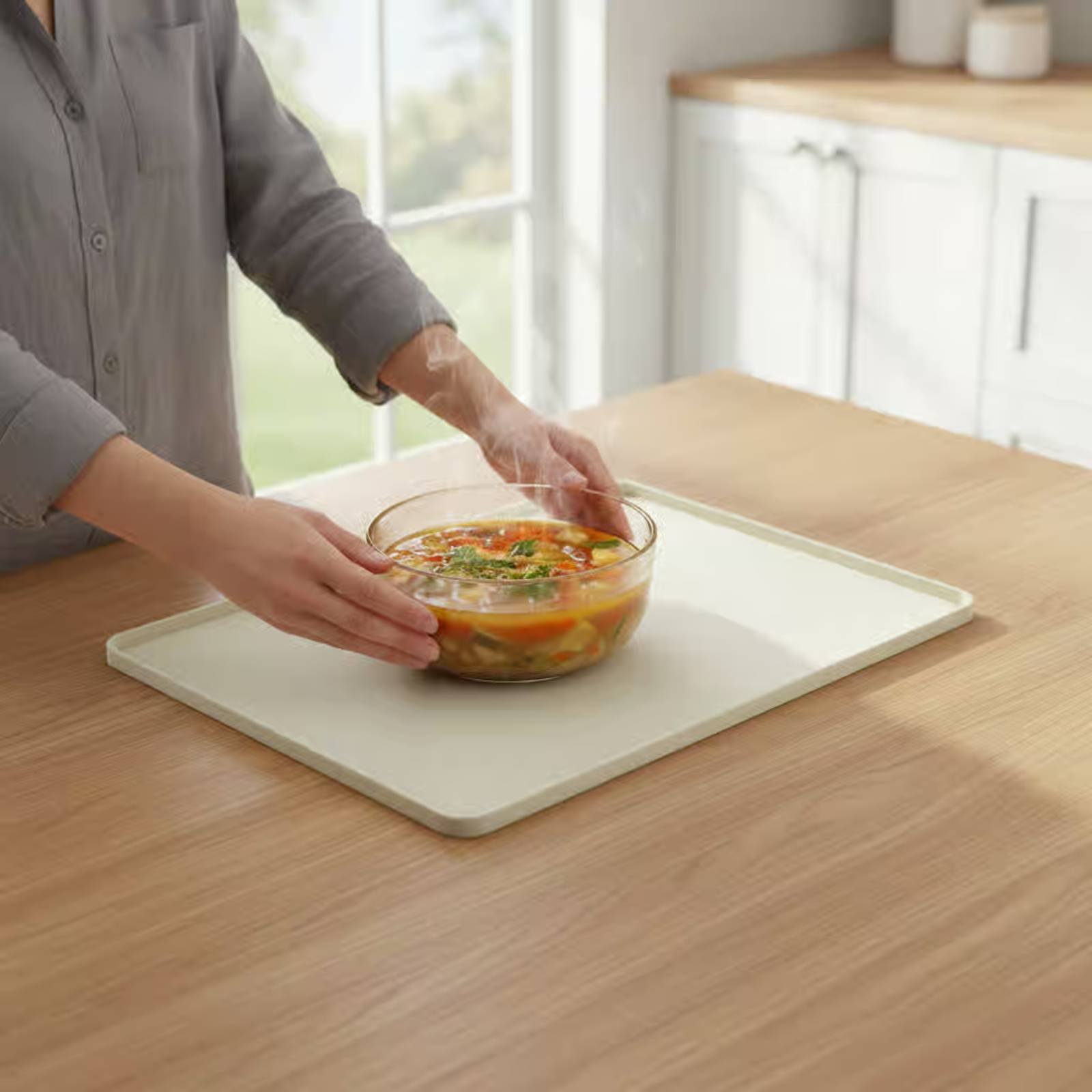 Microwave Oven - Silikon Mikrodalga Üst Matı Esnek Mikrodalga