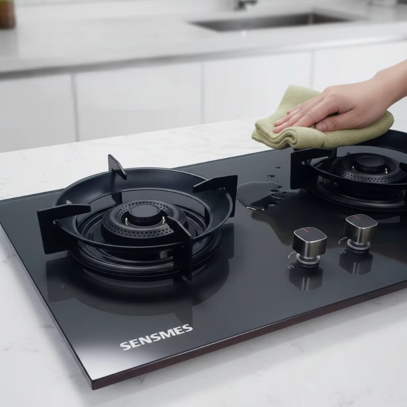 Kitchen Appliances In - Siyah Temperli Cam Panel 2 Brülörlü