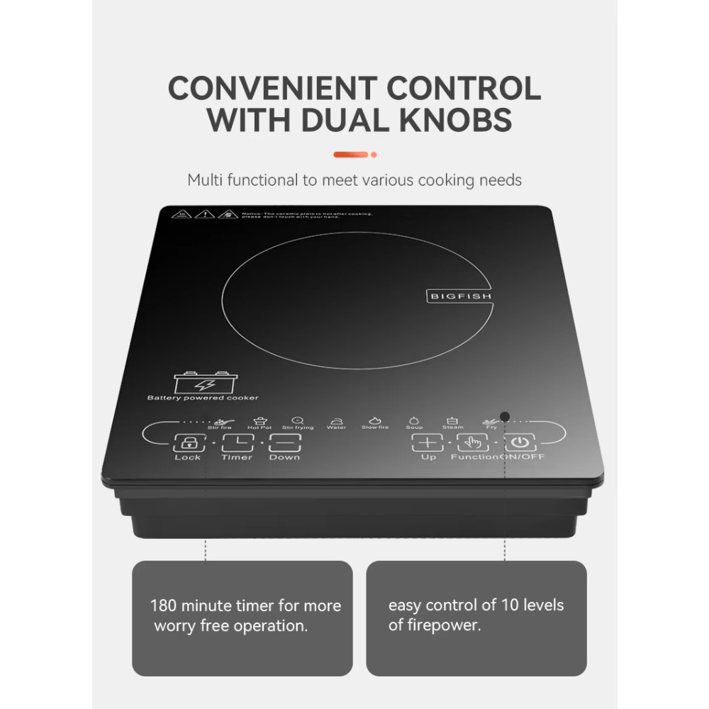 24V/48V Güneş Enerjili DC İndü - Induction Cooktop Portable incelemesi ve fiyatı
